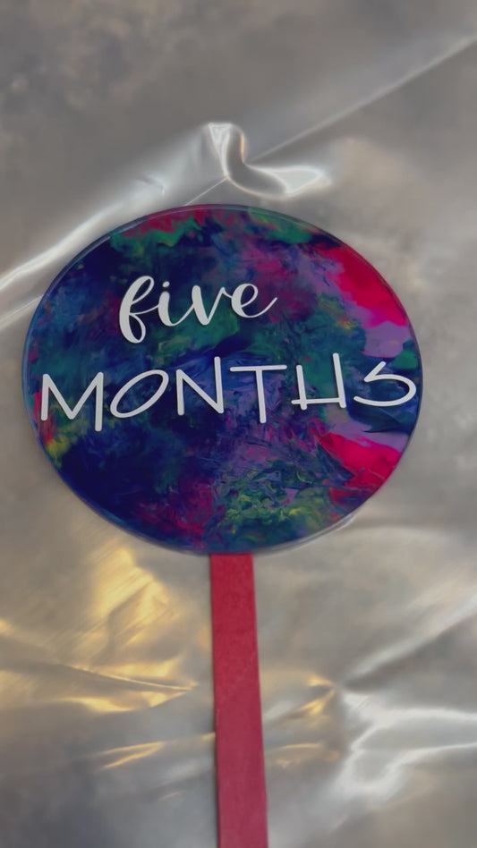 12 Month Set Multi-Baby Acrylic Milestone Marker